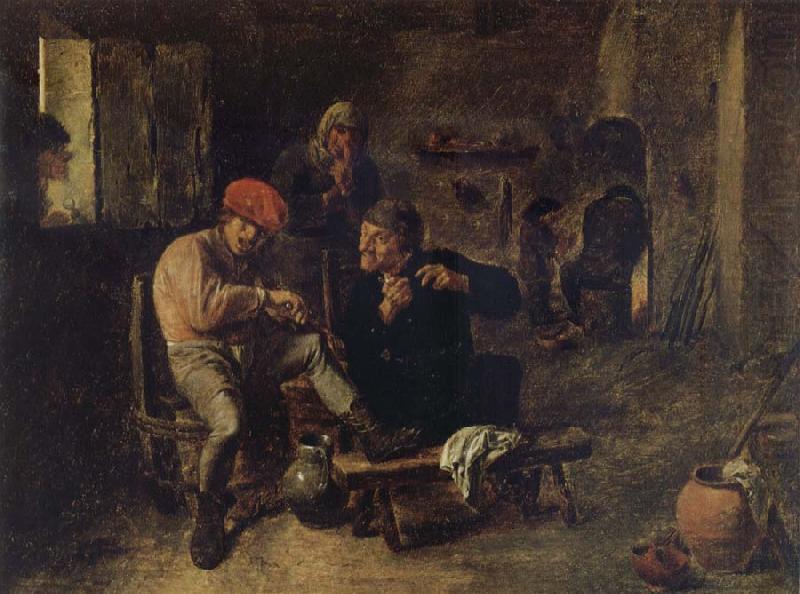 BROUWER, Adriaen Scene in a Tavern china oil painting image